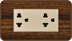 TOMA DOBLE TIERRA MADERA DOGEC