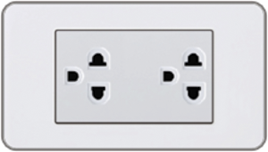 TOMA DOBLE TIERRA BLANCO DOGEC