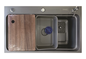 LAVADERO 75X45 GRIS DOGEC BRAZIL PESADO /ACCESORIOS MADERA