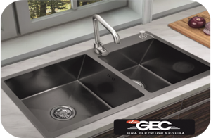 LAVADERO 78X43 NEGRO DOGEC BRAZIL PESADO /ACCESORIOS