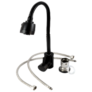 PICO MONOCOMANDO BAR NEGRO FLEXIBLE GENESIS