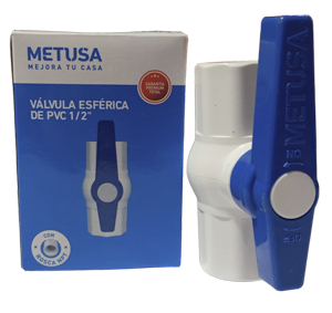 LLAVE DE PASO 1/2 PVC METUSA