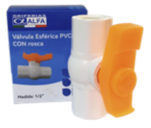 LLAVE DE PASO 1/2 NARANJA  EUROTOOLS