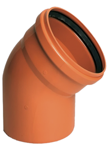 [TU05-2126] CODO NARANJA DE CACHIMBA 4 X 45