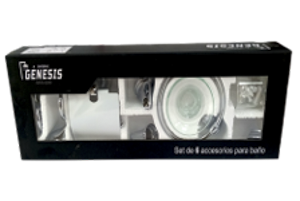 [GR18-2137] SET ACCESORIOS BAÑO 6 PCS CROMADO GENESIS
